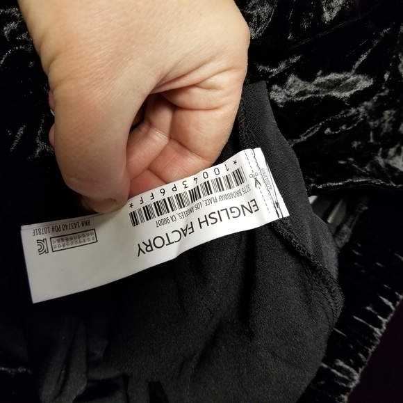 English Factory Crushed Velvet Culotte Pants NWT - Picture 5 of 5